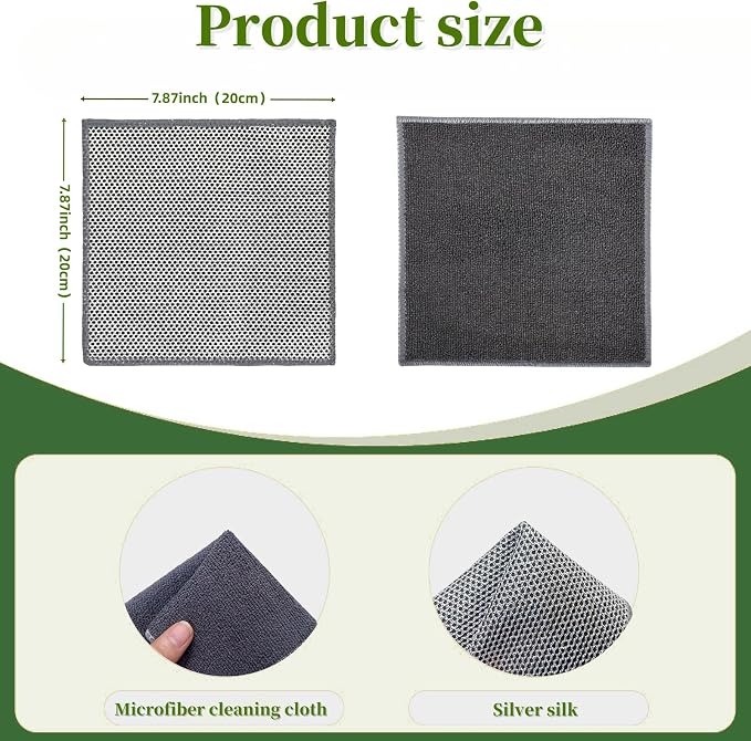 Stainless Steel Scrubber and Cleaning Rags - Image 2