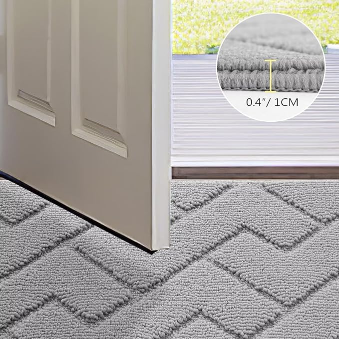hicorfe Indoor Doormat, Front Back Door Mat TPR Backing Non Slip Mats 20"x31.5" - Image 4