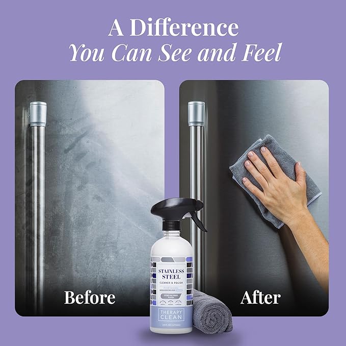 Therapy Stainless Steel Cleaner and Polish 100% USDA Biobased, Fingerprint and - Image 5
