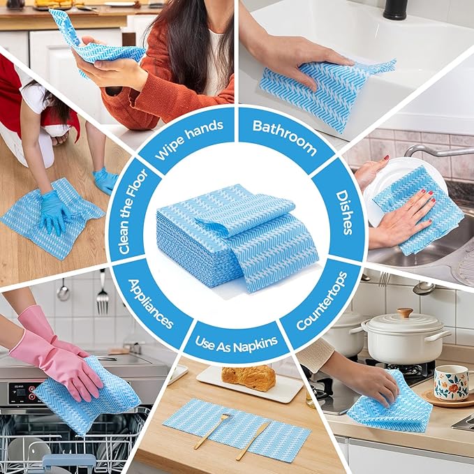 Handi Wipes Reusable Cloths Disposable Cleaning Towels Kitchen Dry Wipes - Image 4