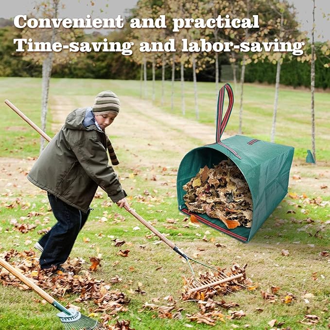 72 Gallon Leaf Collector, Large Dustpan-Type Lawn and Leaf Bags, Leaf Bags - Image 6