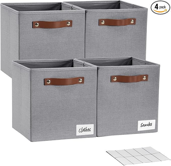 Collapsible Fabric Storage Cube Bins by Bagnizer