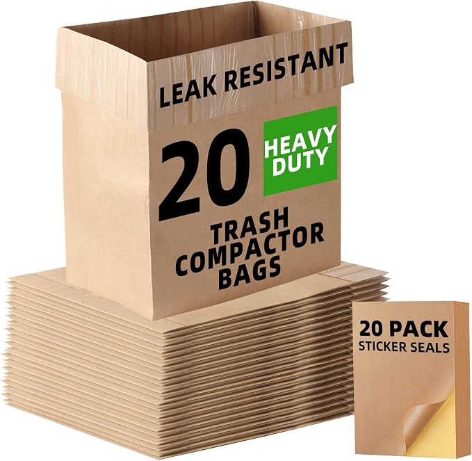 Calvana Super Strong Compactor Bags, Heavy-Duty Kitchen Paper Trash Bags by Calvana