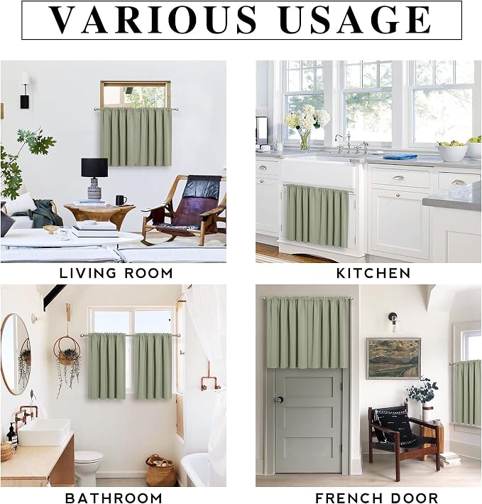 RYB HOME Bathroom Window Curtains - Image 7