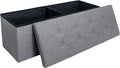 GLAXYFUR 43.3 inches Folding Storage Ottoman Bench Storage Chest Footrest by GLAXYFUR