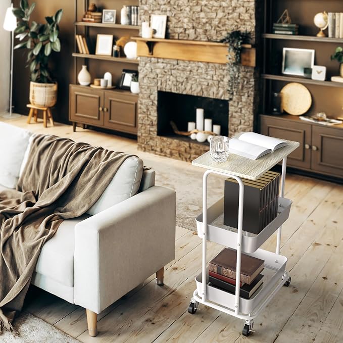 Simple Houseware 2-Tier Rolling Utility Cart - Image 5