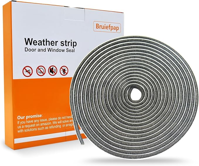 24.6FT Brush Weather Stripping, Neat Pile Self Adhesive Seal Strip by Bruiefpap