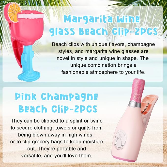 Sieral 8 Pcs Beach Towel Clips Beach Chair Pool Clips - Image 3