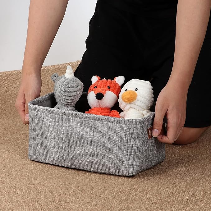 DULLEMELO Small Storage Baskets 11.8"x7.9"x5.1", Fabric Storage Bins - Image 7