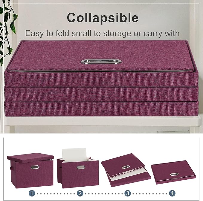Large 17" 36 Quart Collapsible Stackable Storage Bins - Image 4