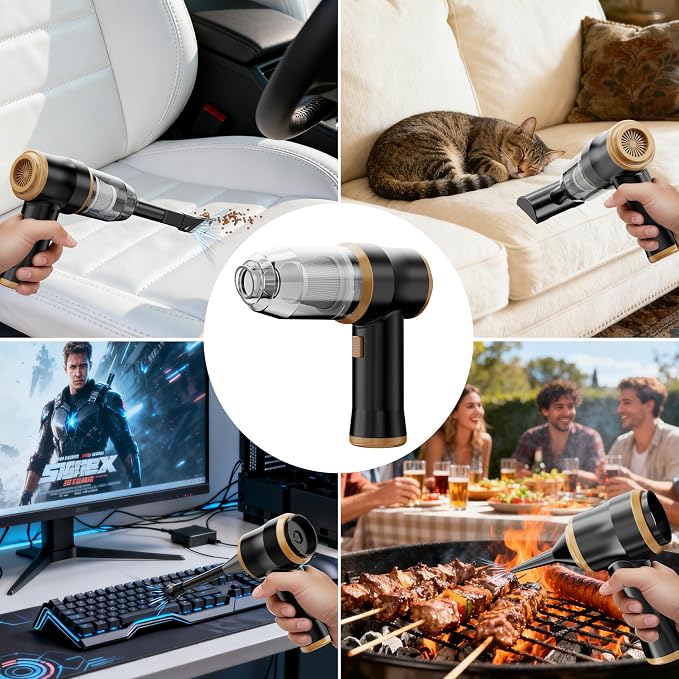 Mini Car Vacuum 15000Pa Portable Cordless Handheld Vacuum Cleaner and Air Duster - Image 4