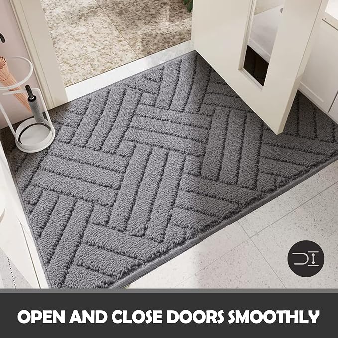 Door Mat Indoor, Non-Slip Rubber Backing Entry Rug & Door Mats, Low-Profile - Image 5