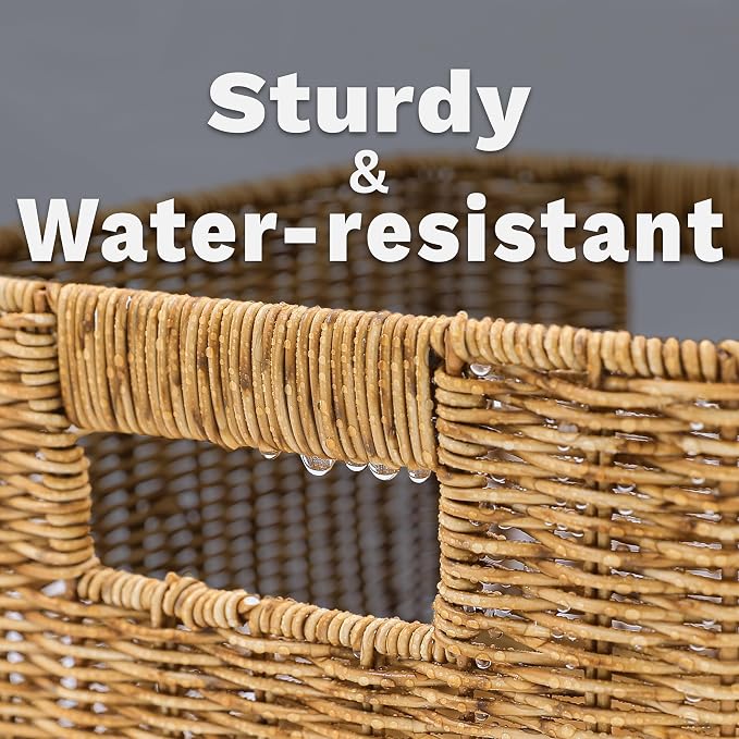 myHomeBody Wicker Storage Basket, Storage Cubes, Woven Baskets - Image 3