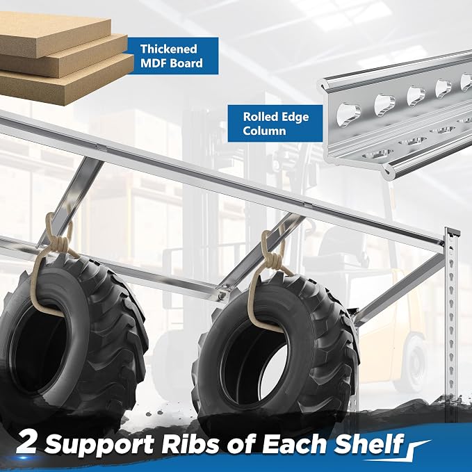 REIBII Garage Shelving, 5 Tier Storage Shelves Load 3020LBS, Adjustable Garage - Image 5