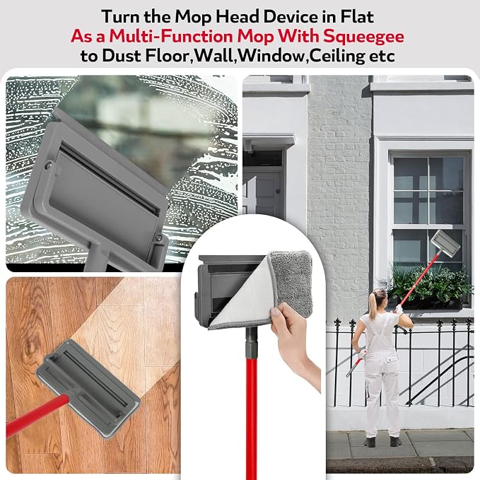 Ceiling Fan Cleaner Duster, 62.5‘’ Extendable Long Handle Ceiling Fan Blade - Image 3