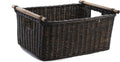 The Basket Lady Pole Handle Wicker Storage Basket, 18 in L x 14.5 in W x 9 in H by TheBasketLady