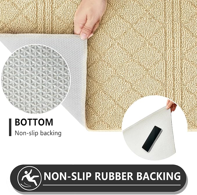 REFETONE Indoor Doormat, Front Back Door Mat 20"x32" Absorbent Rubber Backing - Image 5
