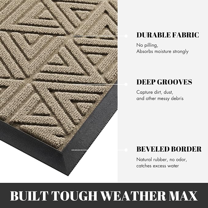 Yimobra Outdoor Mats for Front Door 29.5x17, All-Weather Waterproof Non-Slip - Image 3
