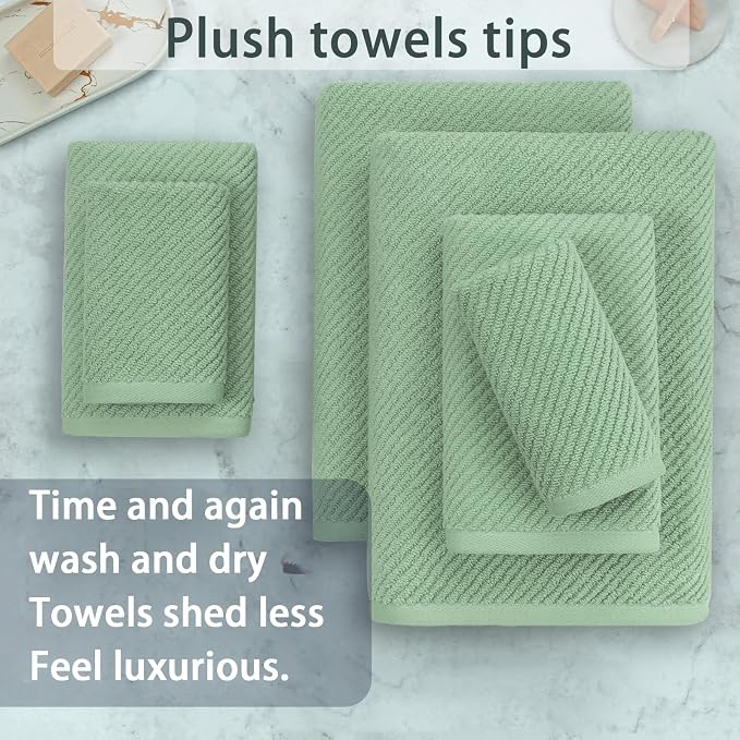 VOOVA & MOVAS Green Towels for Bathroom - Image 5