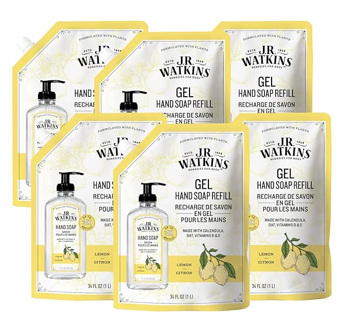 J.R. Watkins Gel Hand Soap Refill Pouch, Scented Liquid Hand Wash by JRWatkins