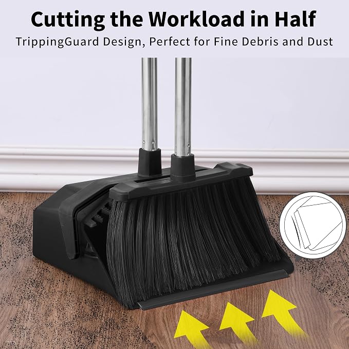 Commercial Broom and Dustpan Set, Industrial Brooms and Dustpans Sets 51 inch - Image 5