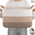 OIAHOMY Woven Storage Basket, Cotton Rope Baskets by MasterofSpaceOptimization