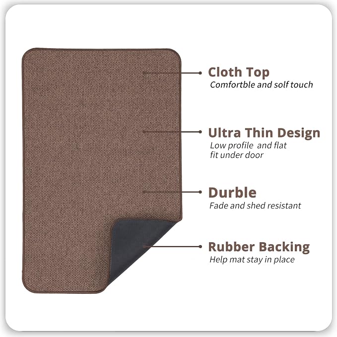 Bathroom Rugs Set 2 Pieces, Thin Bathroom Mats, Toilet Rugs, Quick Dry - Image 3