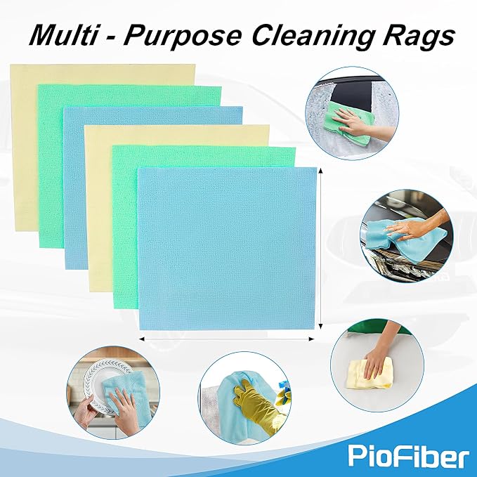 Shop Towels – 50 Pack Edgeless Microfiber Cleaning Cloths, Lint-Free & Reusable - Image 2