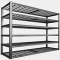 65" W Garage Shelving Heavy Duty, 6 Tier Garage Shelves, Adjustable Storage by PMKES