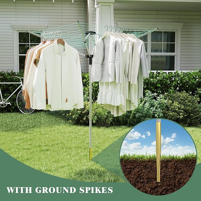 Outdoor Umbrella Drying Rack 165 Feet Umbrella Clothesline - Image 5
