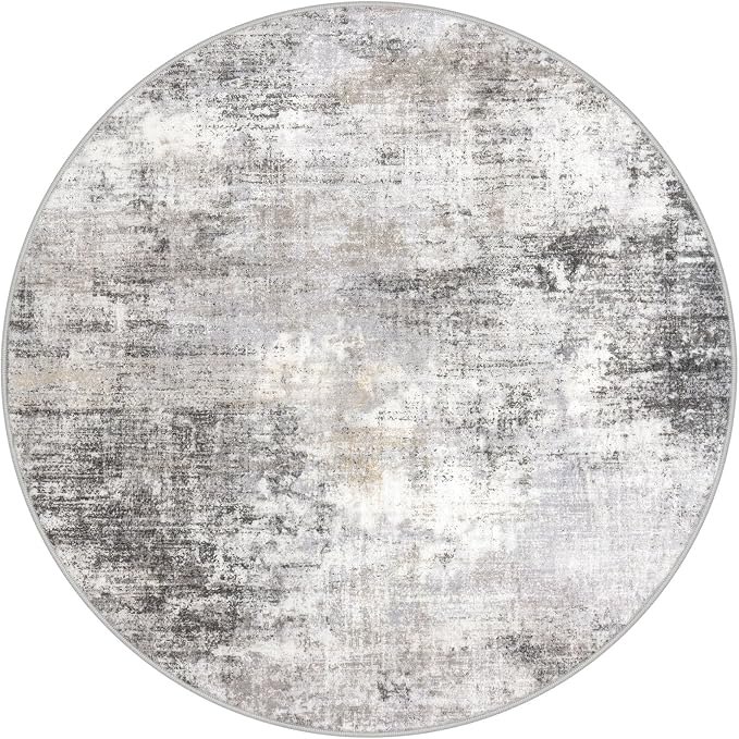 IOHOUZE Round Area Rug 5 Ft Circle Entryway Rugs Round Washable Door Mat Indoor - Image 9