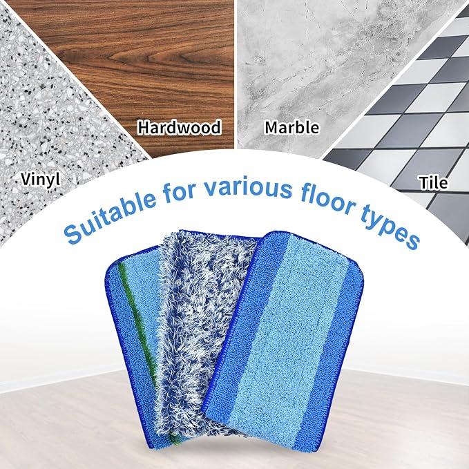 8 Pack Microfiber Cleaning Pad for Bona Mop Hardwood & Hard Surface Floors Dry - Image 6