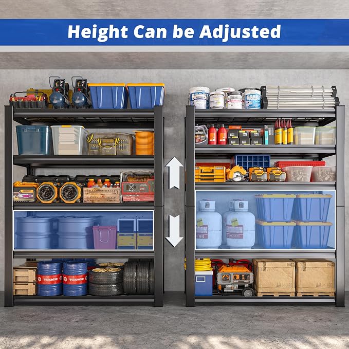 REIBII 3010LBS Storage Shelves 72" H Garage Shelving Heavy Duty Metal Shelving - Image 8