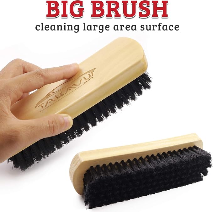 Leather & Textile Shine Brush by TAKAVU, Durable Soft Nylon Bristles, Included - Image 3