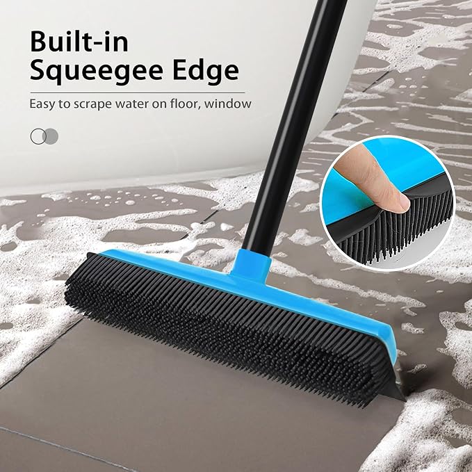 JEHONN Rubber Broom Carpet Rake Brush - Image 3