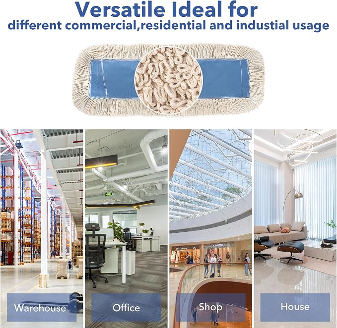 Matthew Cleaning 36'' Industrial Strength Cotton Dust Mop Refill Washable - Image 6