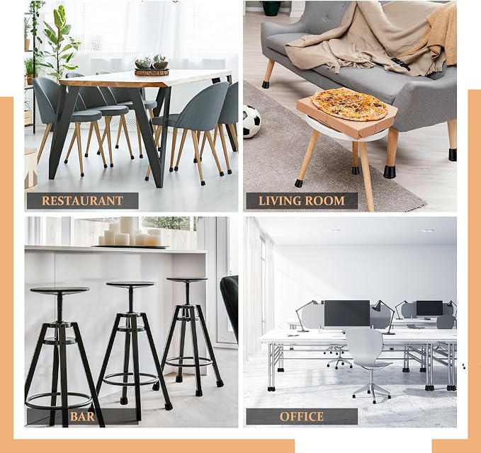 1-1/4” Round Rubber Chair Leg Tips Caps, Chair Leg Floor Protectors Furniture - Image 4