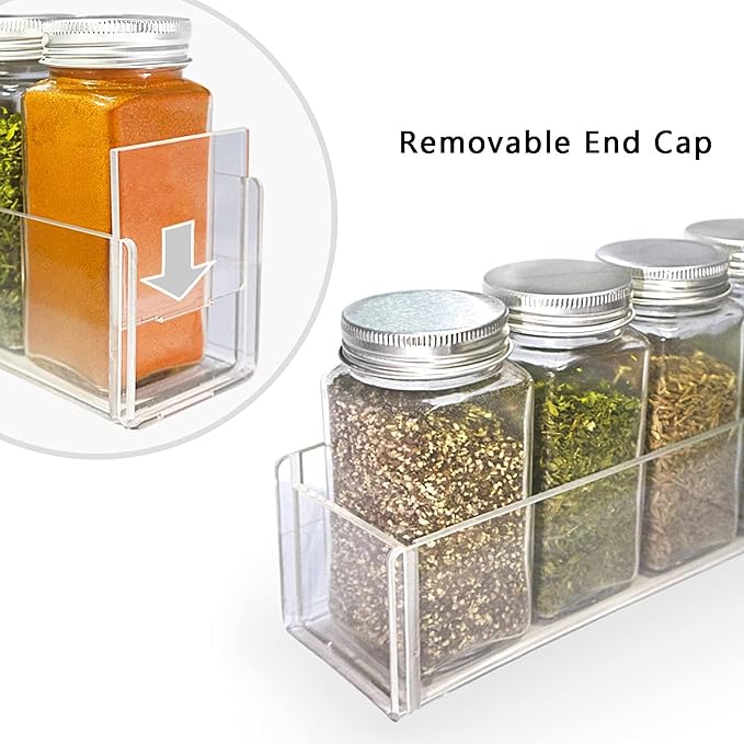 PMMASTO Adhesive Acrylic Spice Rack Organizer - Image 7