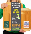 Extra Large Bamboo Cutting Board Set – Wood Cutting Boards by GreenerChef