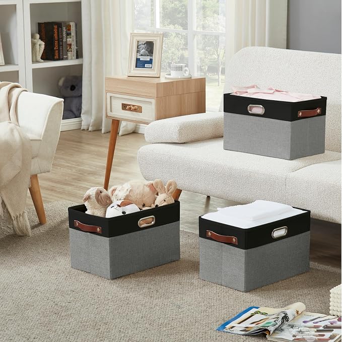 Large Collapsible Fabric Storage Bins - Image 5