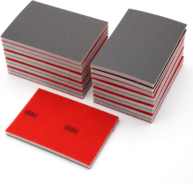 20 Pack 800 Grit Sanding Sponge, 3 x 4 Inch Soft Foam Sanding Block Wet Dry by Unknown