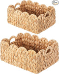Scalloped Basket Wicker & Rattan Storage Basket by Floramill