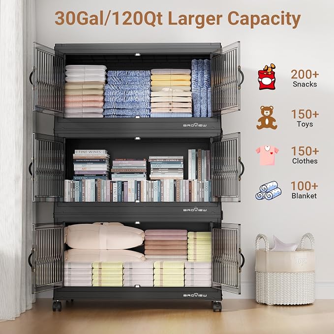 BROVIEW 600Qt Stackable Storage Bins - Image 4