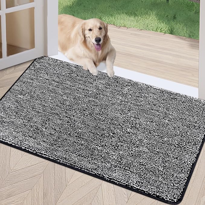 REFETONE Indoor Doormat, Front Door Mat 32"x40" Absorbent Rubber Backing Non by Refetone