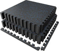 PRAISUN 0.6" Thicker Gym Mat, 12 Tiles 48 Sq Ft Workout Mats, Interlocking Foam by PRAISUN