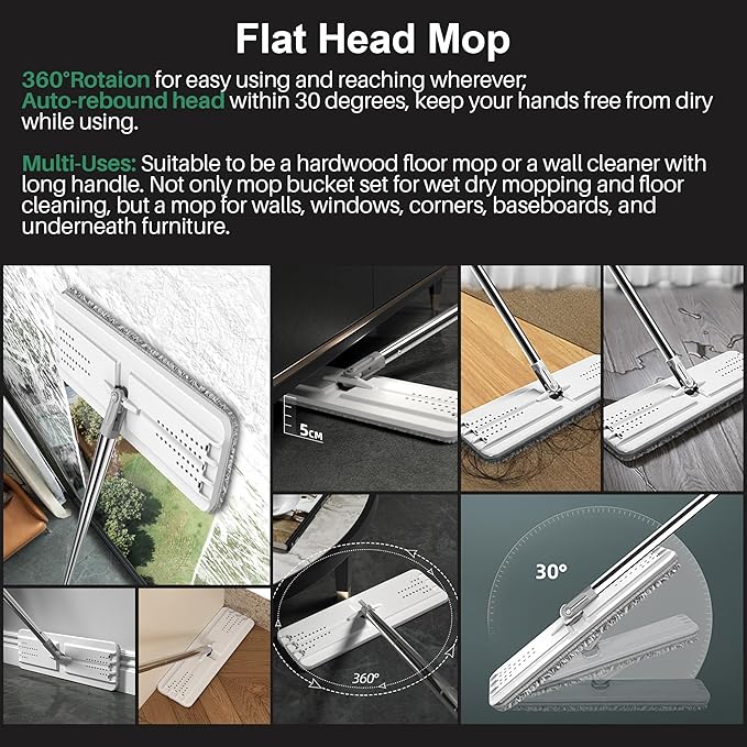 JOYMOOP Mop and Bucket with Wringer Set, Wet Dry Mop - Image 4