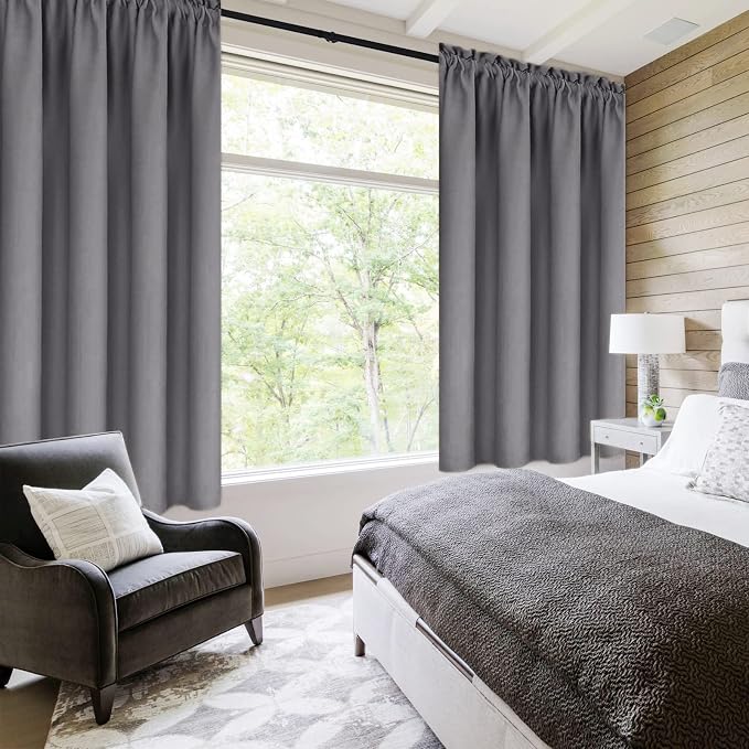 DWCN Blackout Curtains Thermal Insulated Energy Saving Bedroom and Kitchen - Image 2