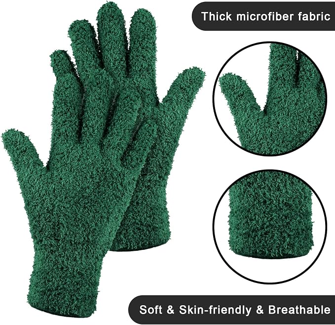 Bencailor 6 Pairs Microfiber Dusting Gloves, Dusting Cleaning Gloves Microfiber - Image 5