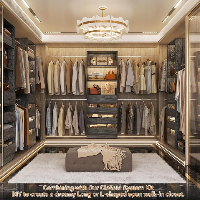 Aheaplus Closet System, 4-9 Ft Closet Organizer - Image 5