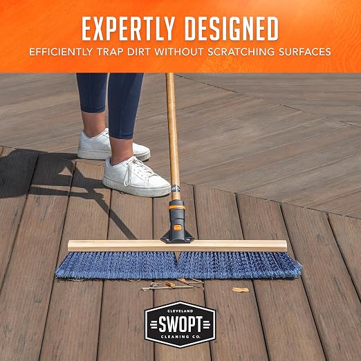 SWOPT 24” Premium Multi-Surface Push Broom Head — Cleaning Head Interchangeable - Image 7